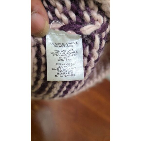 Free People Striped Knit Beanie Colorful Pattern - Adult One Size 70% Acrylic 30 - Picture 5 of 6